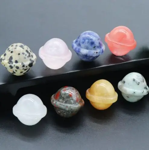 Wholesale Natural Healing Stone crystal semi-precious mini planet Galaxy planet UFO three-dimensional space decoration trinkets
