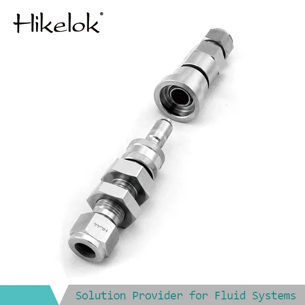 Double End Shut-off Coupling Stainless Steel 316 NPT to Ferrule Tube Fittings Fuel Quick Connector