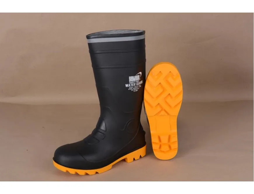 Kids shoes rain boots working pvc rain boots for safety