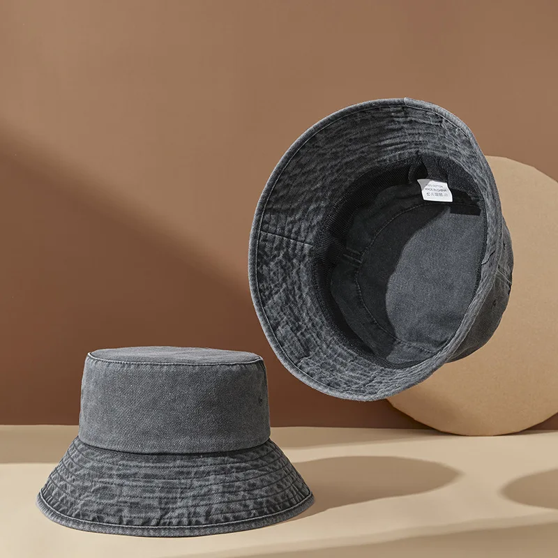 2024 Classic vintage spring Fall cowgirl couple Plain men women sports jeans bucket hat in bulk FJL63nzm