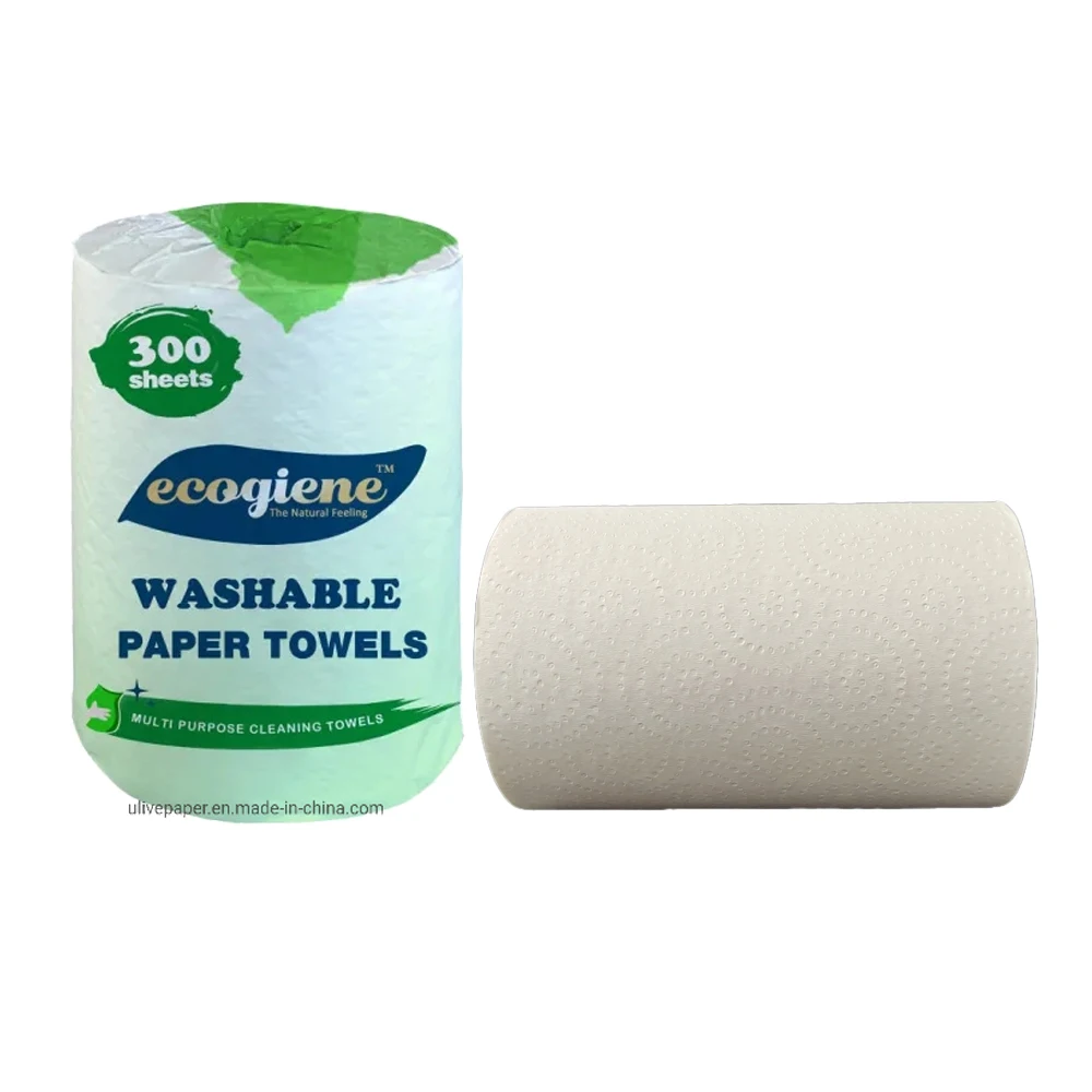 Extra Absorbent Disposable Kitchen Paper Towel Roll Cleaning Embossed Paper Towels Roll kitchen for Home Office Use
