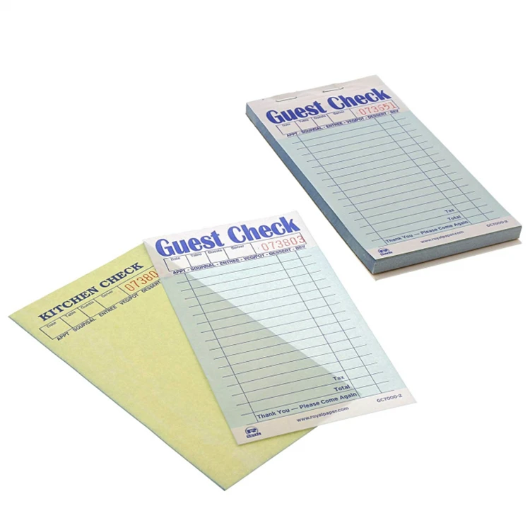 China Factory Guest Check Book Server Note Pads Cheap Price Waitress Order Pads