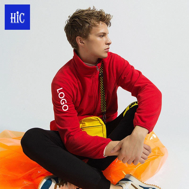 HIC, оптовая продажа, унисекс флисовая куртка на молнии с изображением Бентона и пружин, флисовая куртка с длинным рукавом и логотипом на заказ