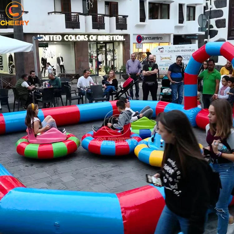 Other amusement park products electric battery powered UFO dodgem cars spin zone inflatable bumper car