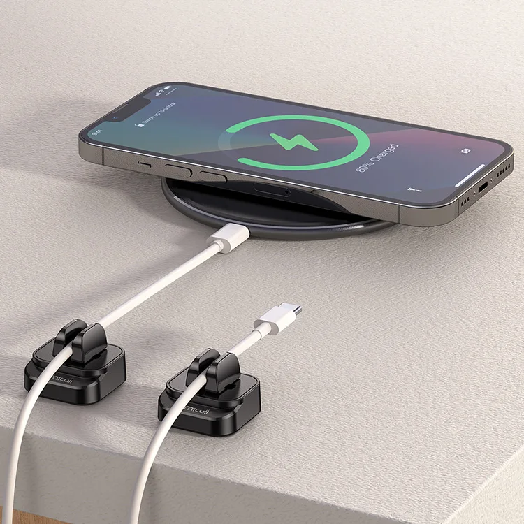 Клейкие Пружинные кабельные зажимы Lamicall CM02, держатель шнура, управление кабелями для организации проводов кабеля в доме, офисе, на рабочем столе автомобиля