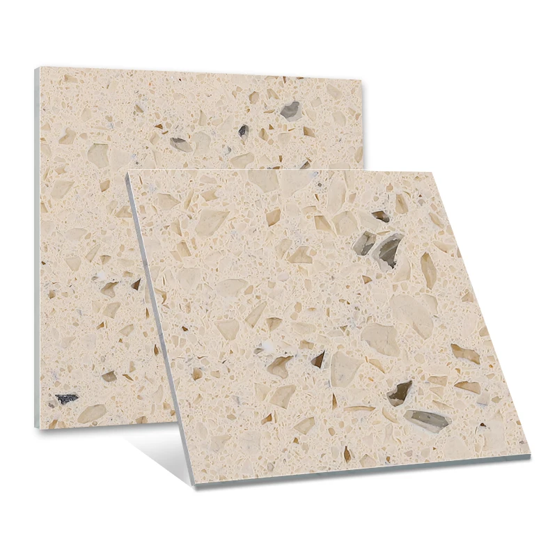 China artificial quartz stone high-end decorative hotel bathroom countertop solid stone