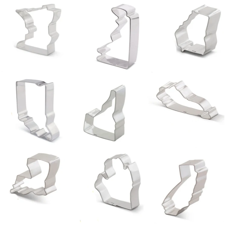Stainless Steel Louisiana Delaware Minnesota Cookie Cutter Indiana Cookie Cutter