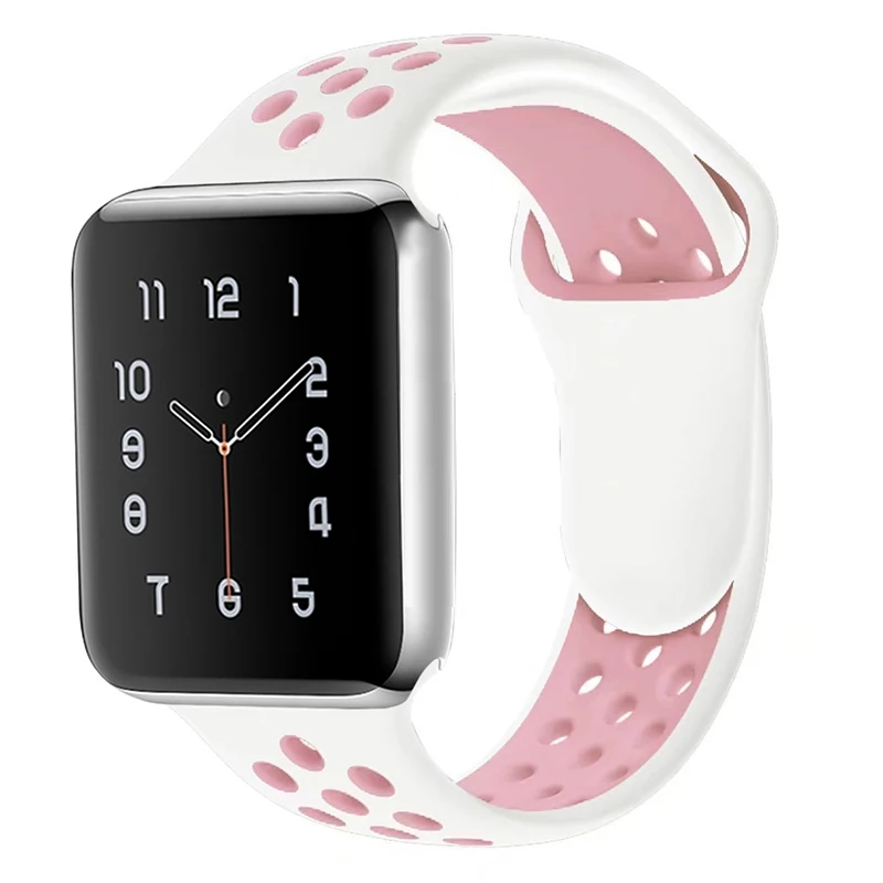 
 Ремешок силиконовый для смарт-часов Apple, 38/40/42/44 мм  