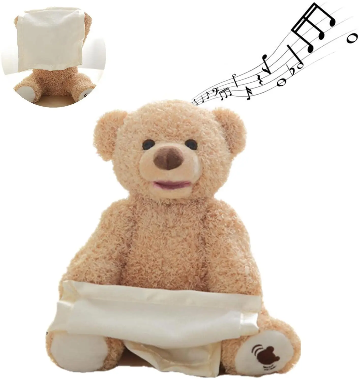 TS Custom plush toy Peekaboo Bear Talk electric plush toy for children