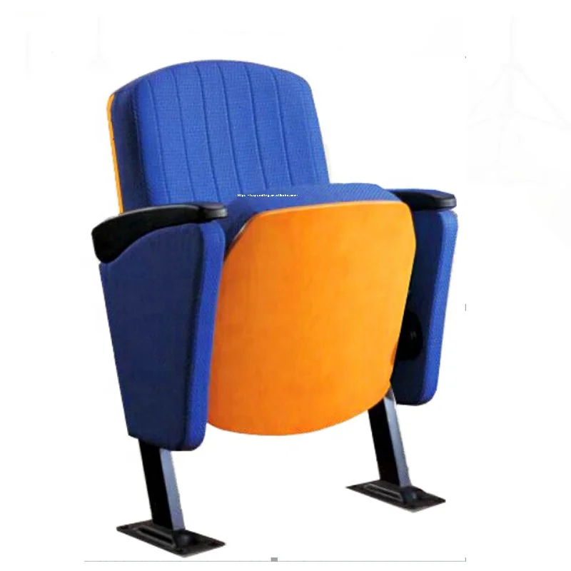 Стул стандартного размера из мягкой ткани и складной для школы, лекций, церкви и театральных залов