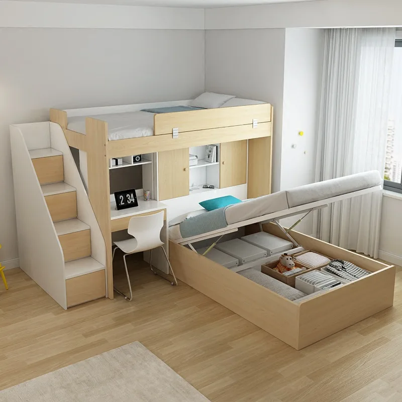 Nordic bunk beds solid wood bunk beds multipurpose boys/girls/mothers beds Children bunk beds high and low beds