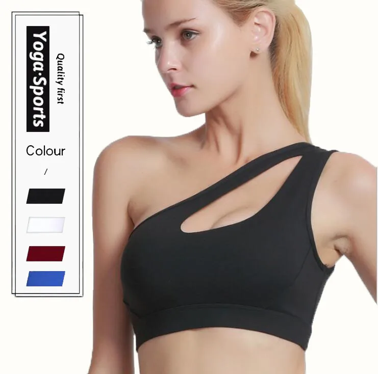 Womens Padded Wireless Yoga Dance Seamless Exercise Fitness Designer Anita Active One Shoulder Sports Bra 2021 Gym Crop Top