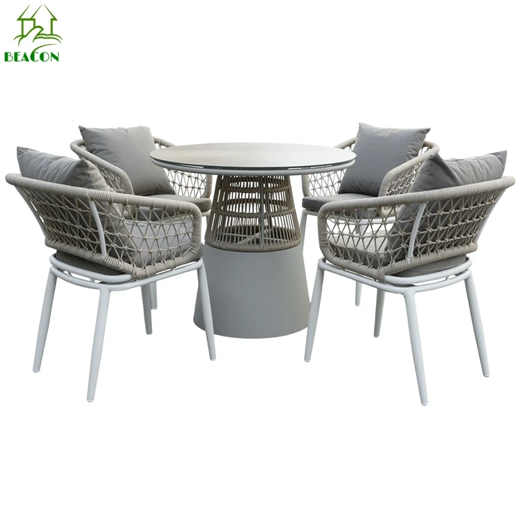 Modern patio furniture dinning set garden furniture 5 piece conversational patio furniture sets with dining table