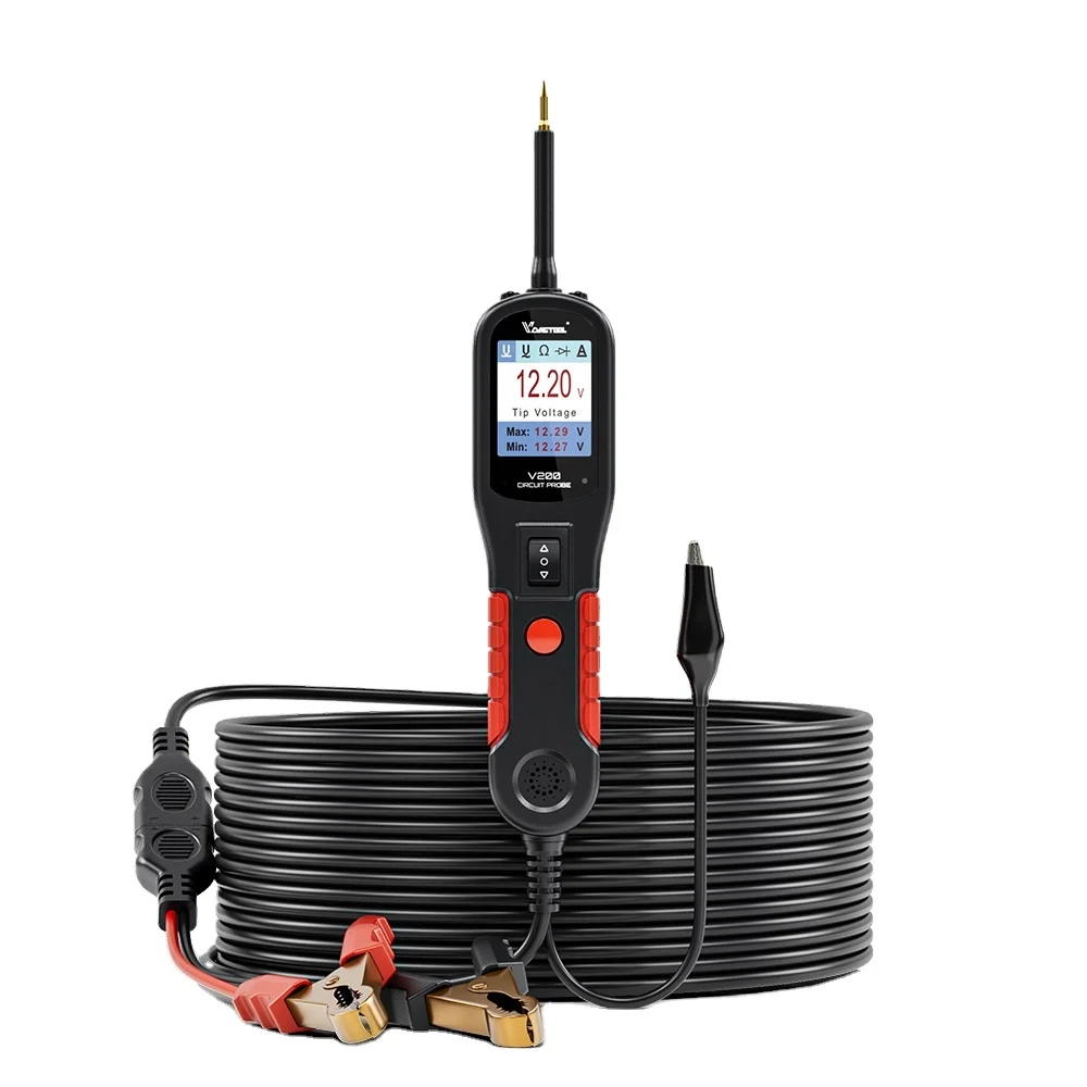 VDIAGTOOL V200 Circuit Tester Powerscan 12-24V Automated Power Probe Kit LED Display Voltage Polarity Locator Diagnostic models