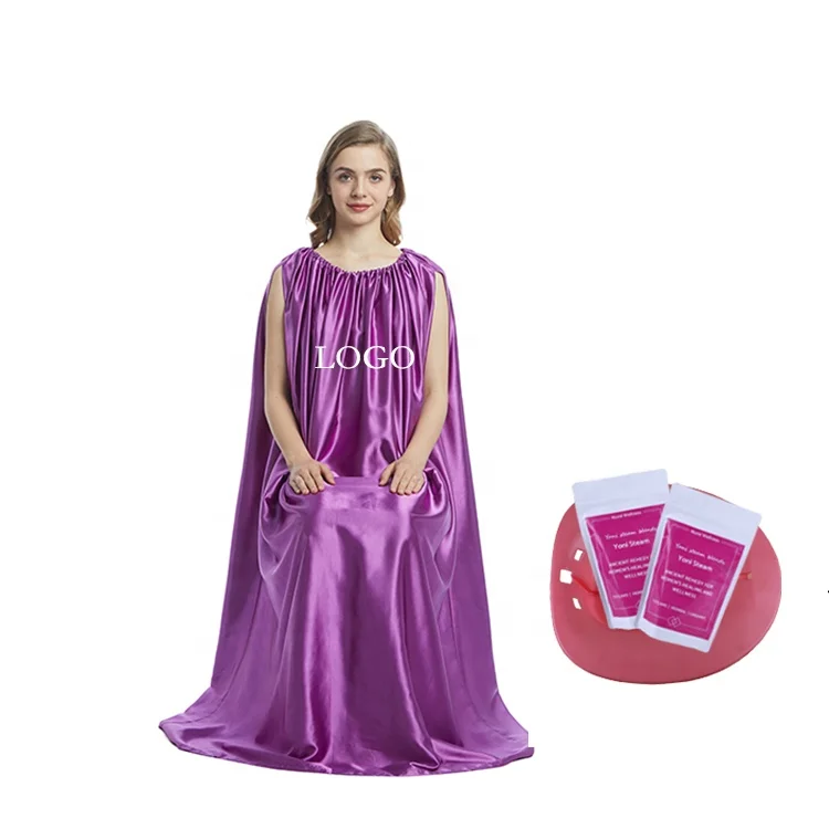 2020 New Products Yoni Steam Herbs Customized purple yoni steam gowns