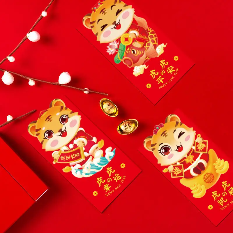 Chinese New Year Money Envelope Hongbao Red Packet Lucky Money Bag New Year Red Envelope
