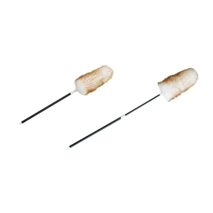 
Handmade Durable 70-110cm Beige Wool Cleaning Duster with Retractable PP Handle for Household Dust 