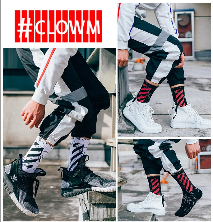 Оптовая продажа уличная одежда для взрослых модные хлопковые носки с индивидуальным логотипом в стиле хип-хоп средней