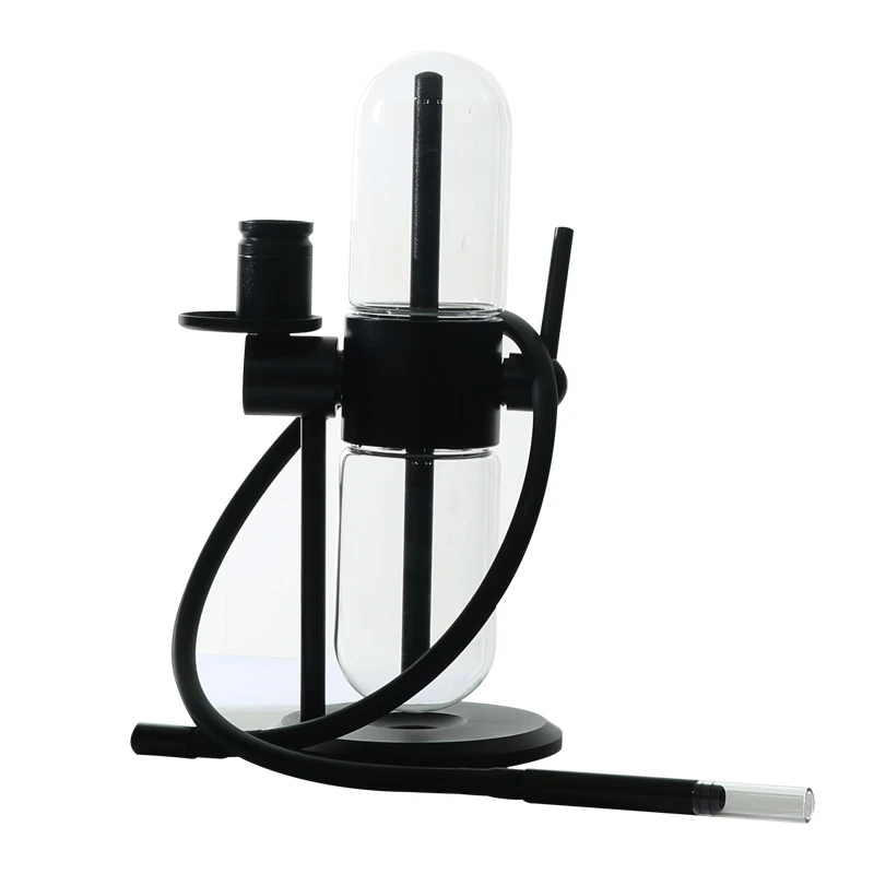 New Design Modern 360 Degree Rotation Capsule Glass Adalya Shisha Gravity Hookah 2021