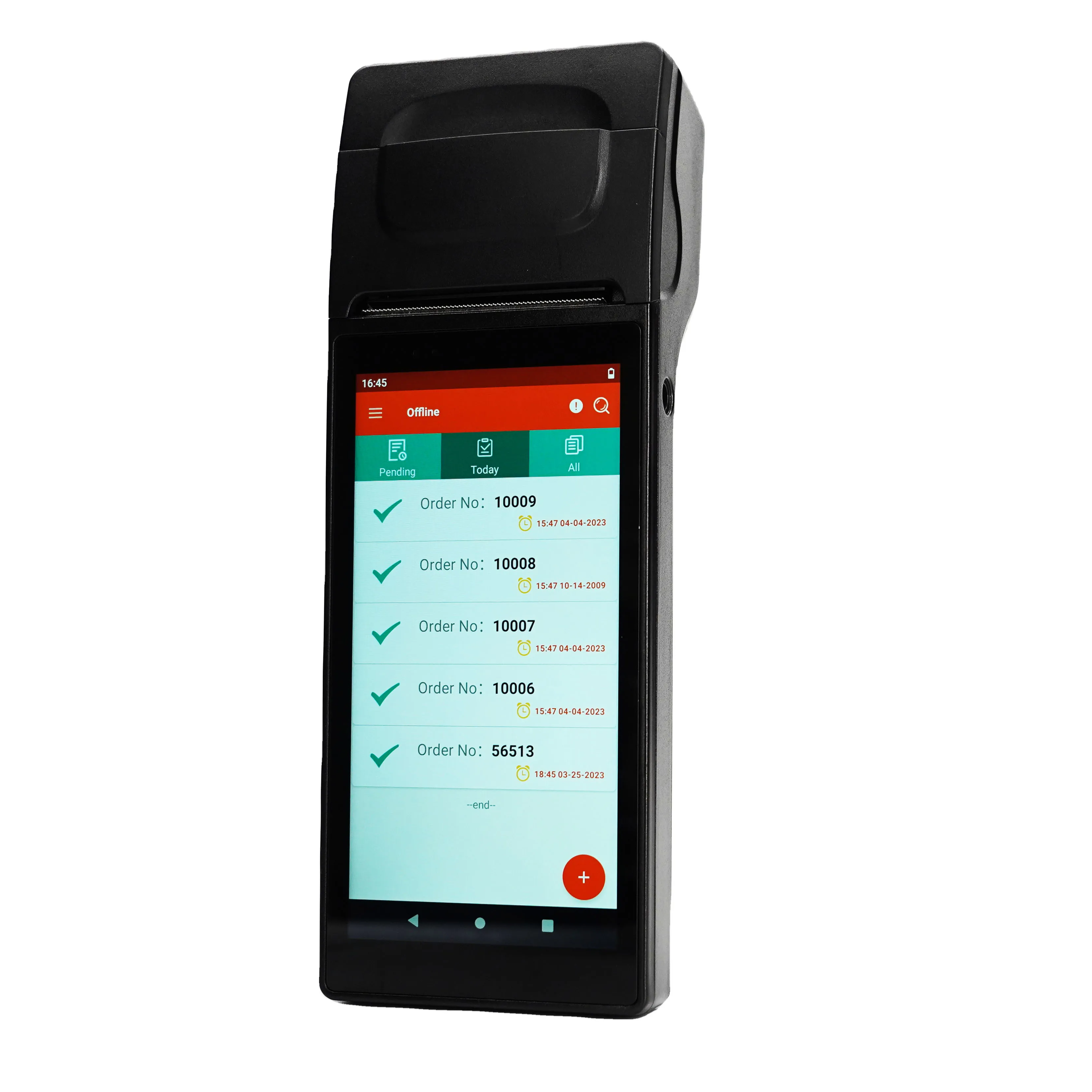 Android 4G портативный мобильный терминал с NFC и принтером этикеток QR-кодом сканер для магазина в ресторане