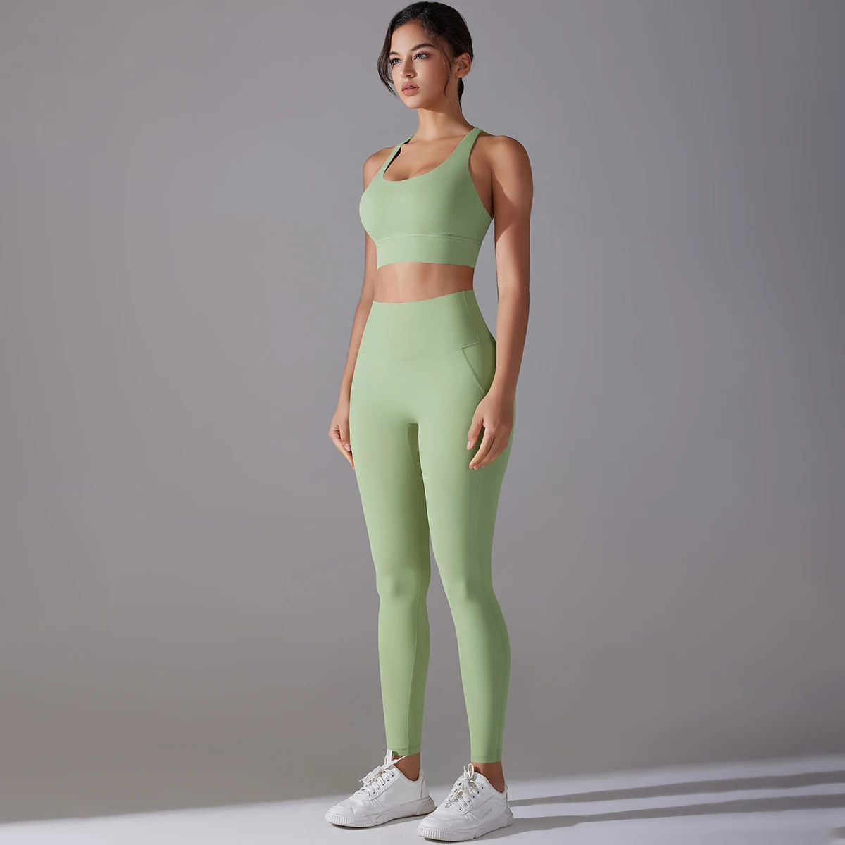 Seamless Yoga Set for women Fitness Sports Gym Clothing Women Gym Yoga Set Workout Sets Yoga Top And Sportswear Suit