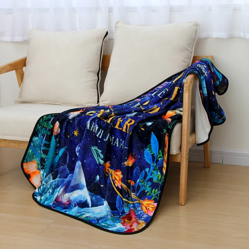 Custom printed flannel fleece throw blanket