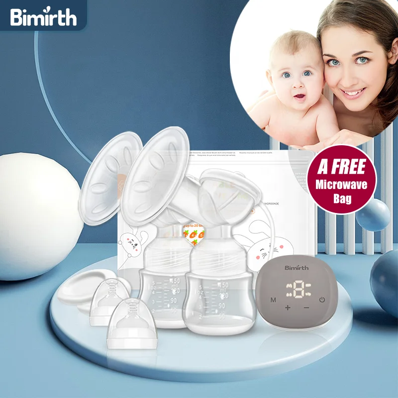 milk sucker Bimirth oem accept fit large breast 1800mAh rechargeable electric double electric breast pump
