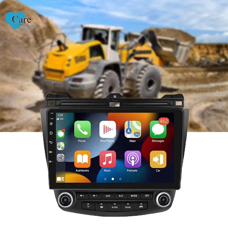 CareDrive 10.1 Inch Manual Stereo Media Music Touch Screen Multimedia Radio Mp5 Car Player For 7Th Gen Honda Accord