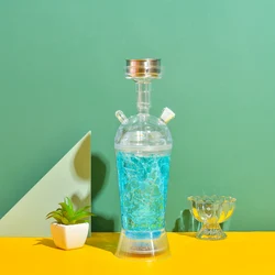 Wholesale Custom colorful smoke car Hookah Shisha for sale Chicha sheesha portable led hookah Cup Travel hookah set