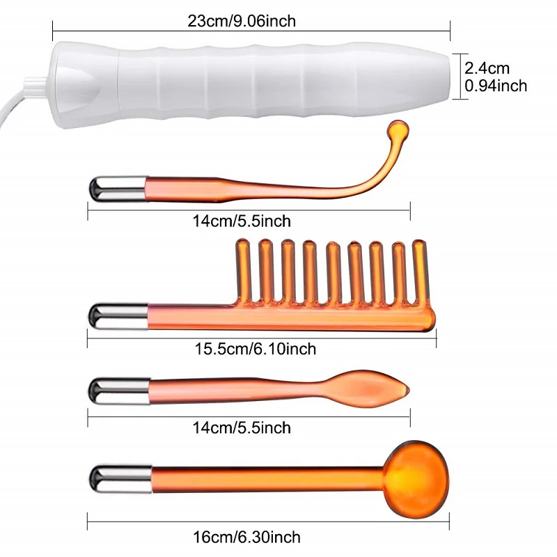 Home Use Handheld 4 in 1 Facial Skin Care Beauty Instrument High Frequency Skin Therapy Wand