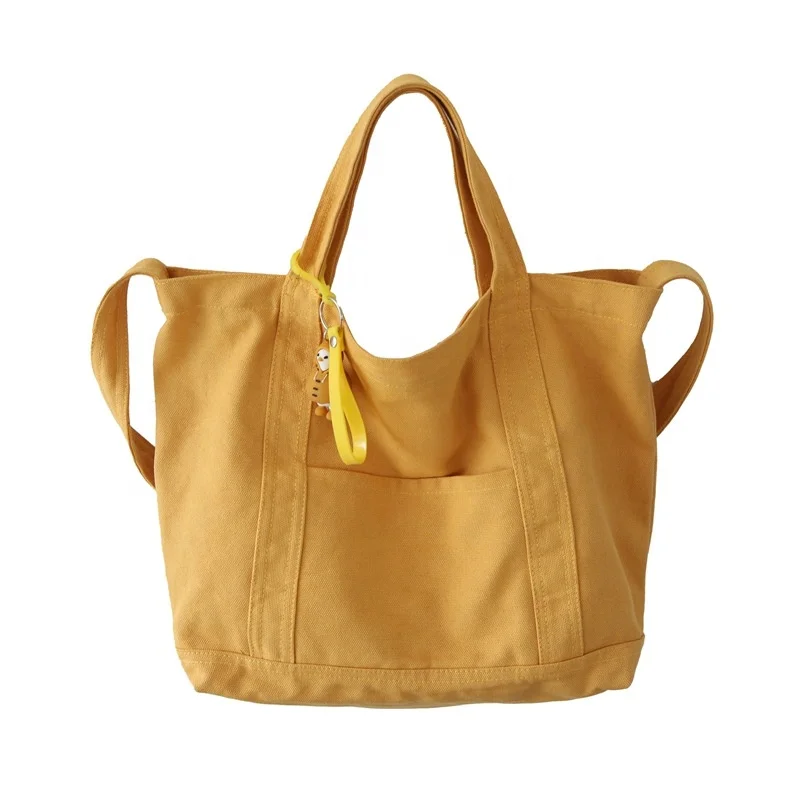 BSCI factory reusable biodegradable custom logo printed custom outdoor fashion beach bag large canvas tote bag with clutch