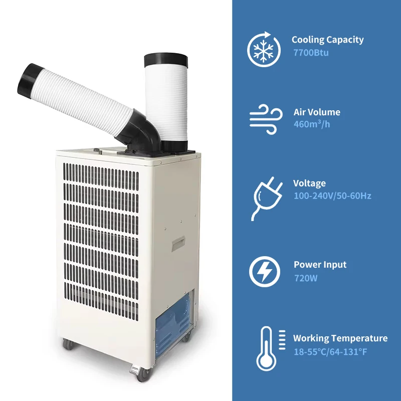 7700btu portable spot cooler air conditioner 110 volts industrial air conditioner portable air conditioners