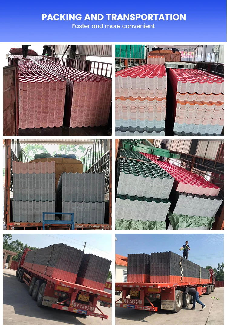 ASA Jujube Red Synthetic Resin Tile Flame Retardant, Anti-corrosion, Weather-resistant, Long-lasting Self-cleaning
