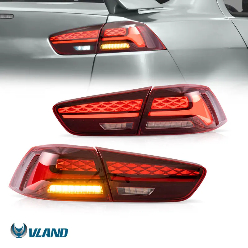 VLAND Manufacturer LED Taillights With Sequential Car Tail Lights Assembly 2008-2020 Rear Lamp For Mitsubishi Lancer EVO X