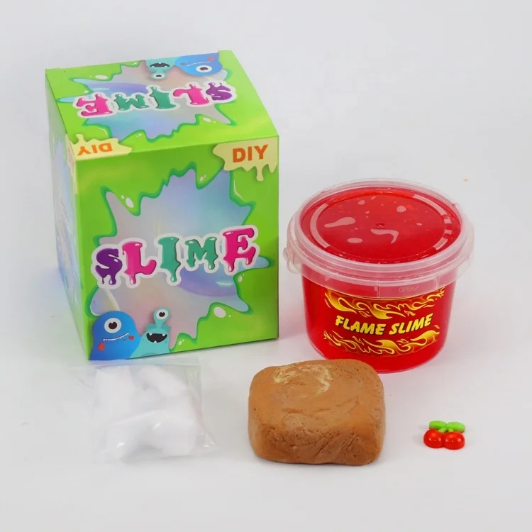 DIY Colored Clay Crystal Clay Set Decompression Toy Toys For Children Cherry  fluffy slime