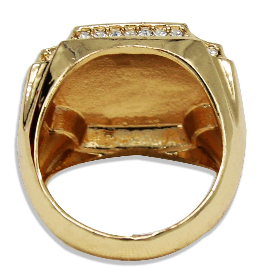 US Flag Rings For Women Man Red Zircon American Jewelry Fashion With MAGA