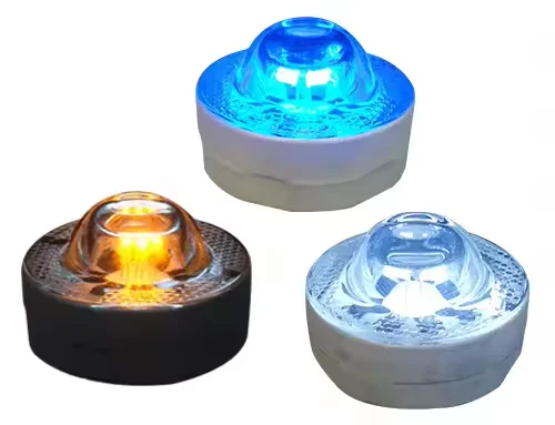 Solar Road Studs Circle Yellow Led Solar Road  Domed Round Waterproof Solar Panel Wireless Synchronous Led Flashing Cat Eye Road
