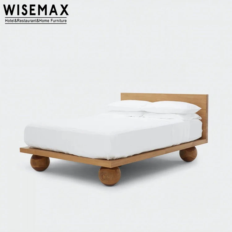 Мебель WISEMAX современная мебель для спальни рама из массива дерева ореха белая ткань двуспальная кровать большого