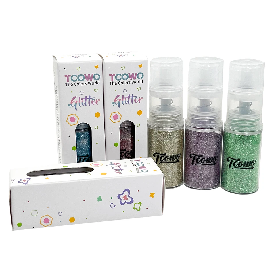 Crystal Diamond Reflective Colorful Flash Powder Ombre Nails Sprayer For Hair & Body Glitter Spray Lady Glitter Spray