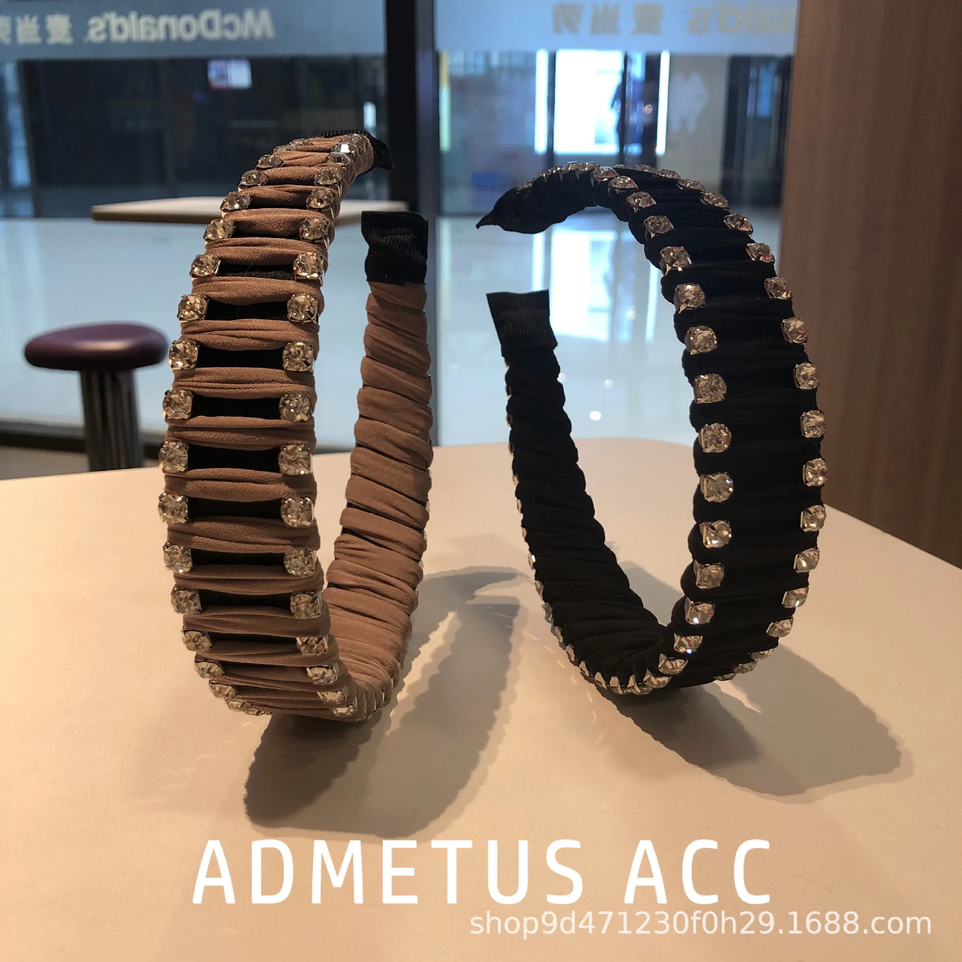 Tschick Colored Diamond Gemstone Headband Customized Crystal Luxury Headband Wholesale Velvet Customized Sparkling Headband