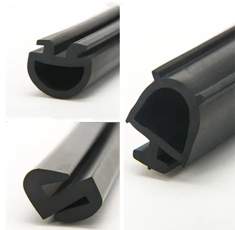 Black UV Resistant Customized Dense Extrusion Rubber EPDM Profile