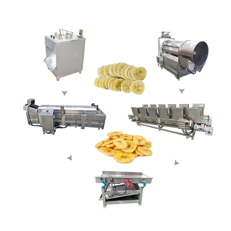 Automatic Banana Chip Production Line Banana Chips Slicing Frying Making Packaging Machine