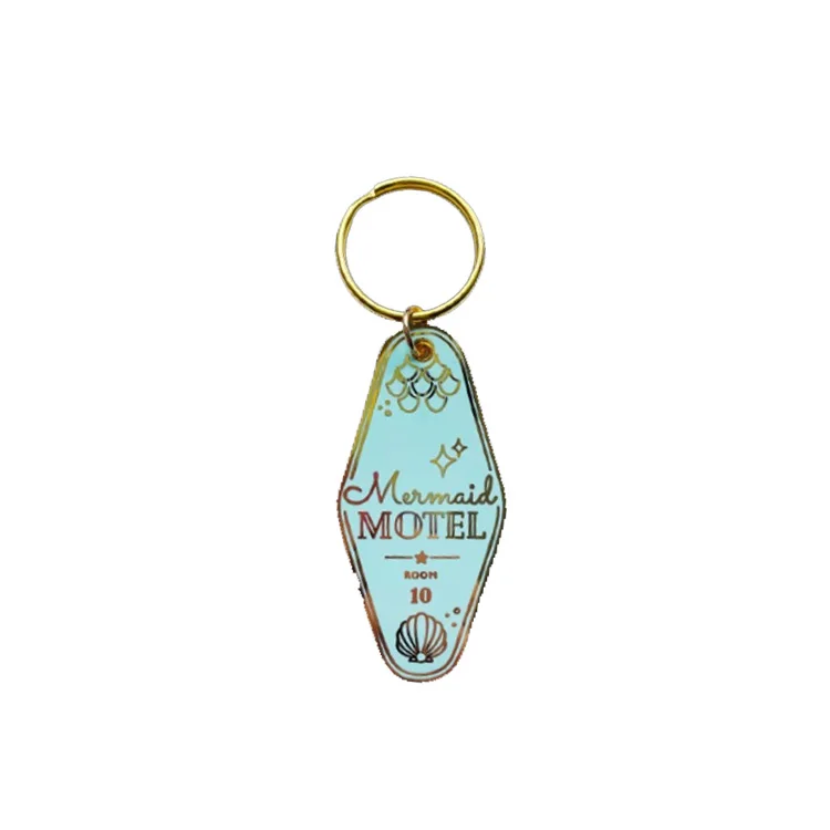 Manufacturers Metal Custom LOGO Lase Vintage Motel Keychain Soft Hard Enamel Hotel Key Chain Keyring Llavero Keychains  Gift