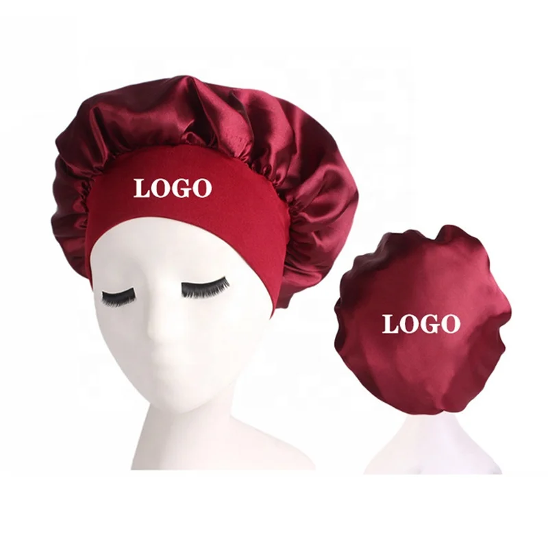 China Manufacture Women Sleep Hair Satin Bonnets Best Selling Reversible Double Layer Silk Bonnet For Hair