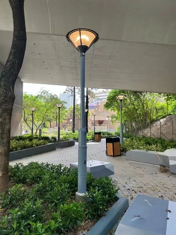 Aluminum outdoor landscape lighting Led Post Top Garden Light 30w 40w 50w Parking Lot Outdoor Circular Area Light Fixture