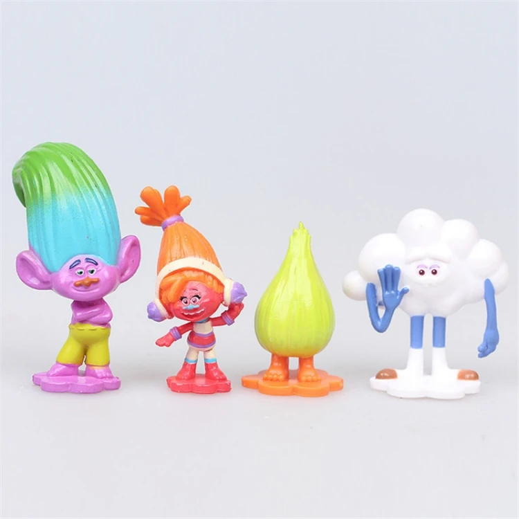 New Arrival Cartoon Action Figure Toy Lovely Trolls PVC Figurines Mini Size Trolls Figure Toy for Kids