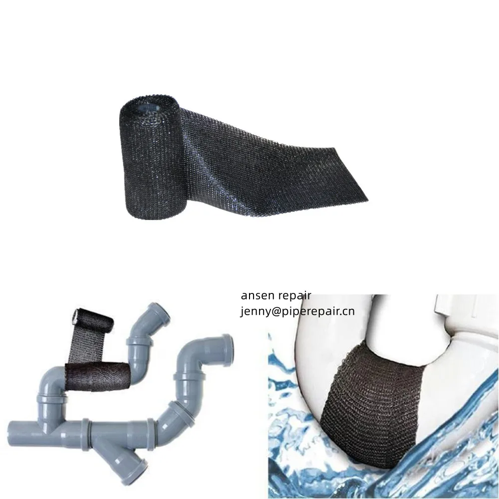 Quick action emergency pipe repair system reinforcing repairs or strengthening pipework wrapping bandage