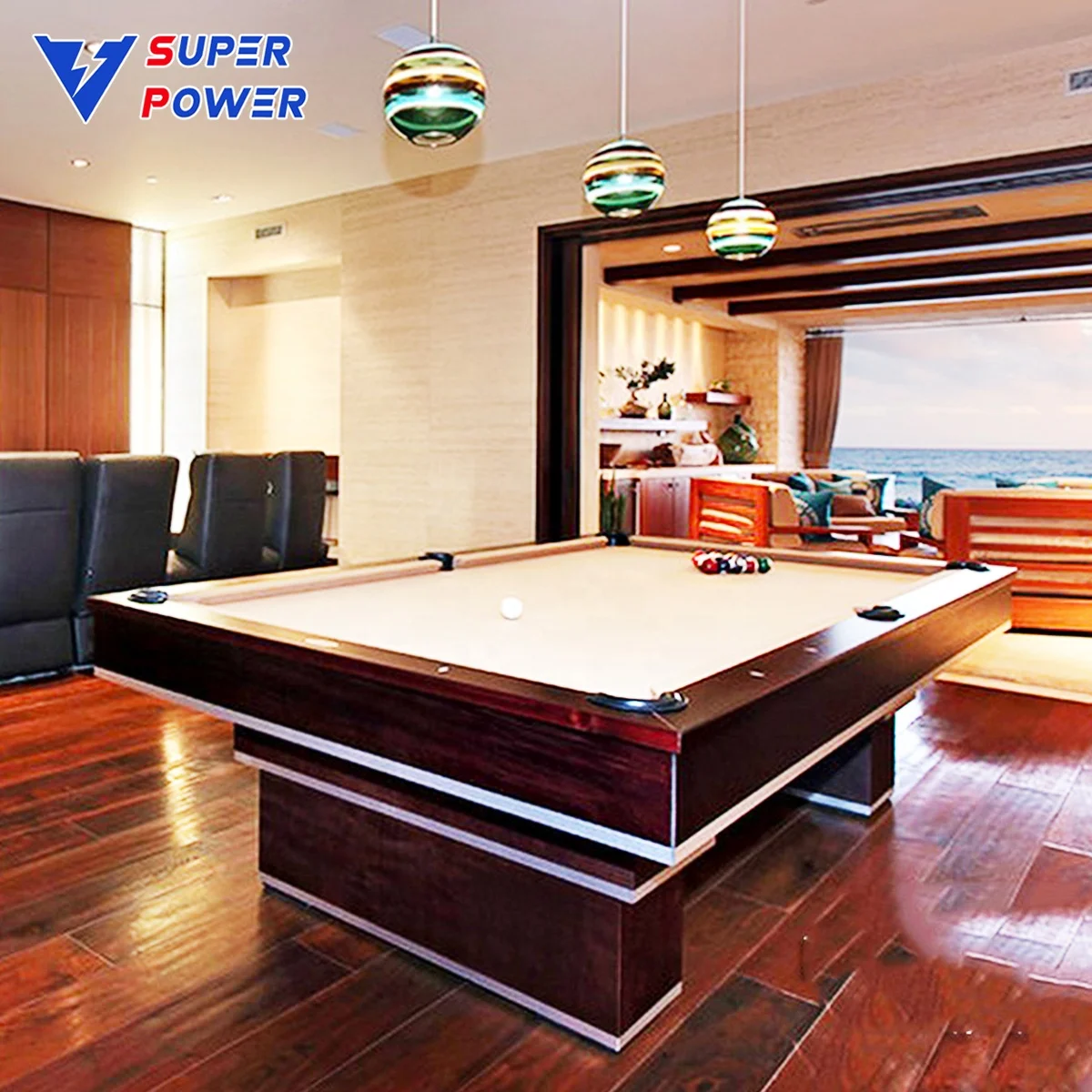 2021 Brand new outdoor modern slate 8ft pool table turnover dining billiard table for sale