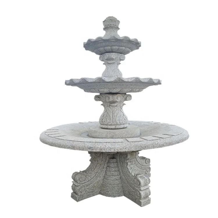 Natural Marble Outdoor Fountain Garden Water Fountain Lion Head Wall Fountain Granite Sculpture Outdoor Fontana