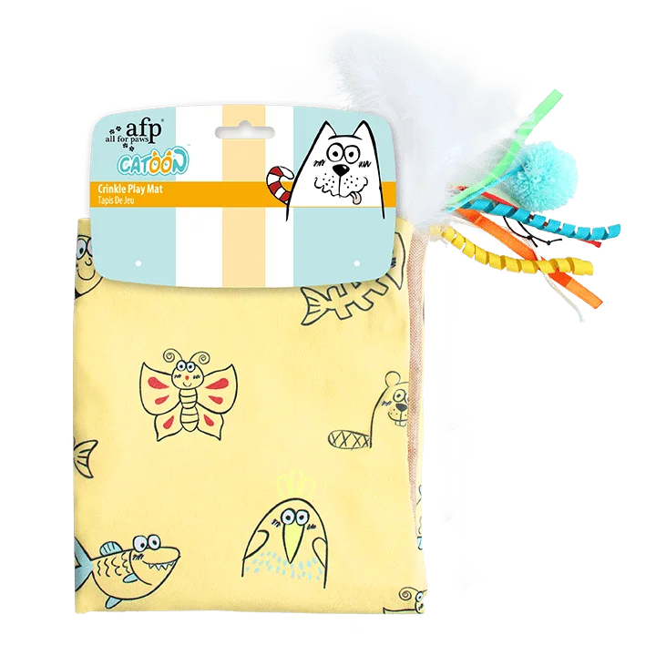 ALL FOR PAWS custom play mat butterflies teaser wand paper tunnel cat scratchers toys